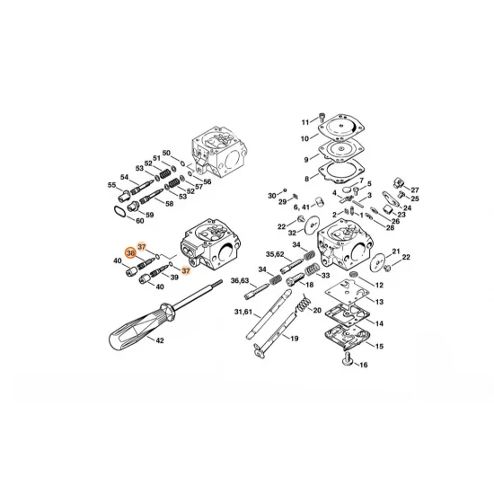 STIHL  Główna śruba regulacyjna 4203 122 6703